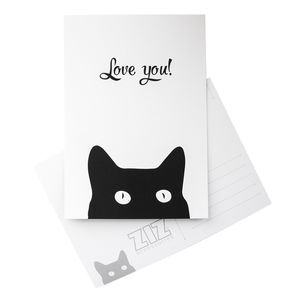 Postcard "Black cat" (39020)