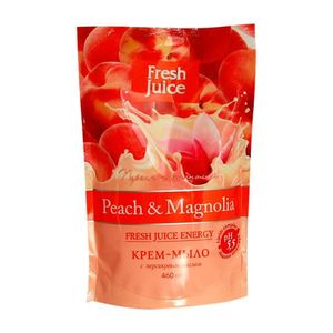 Liquid cream soap, doy-pack, 460 ml, with glycerin, peach