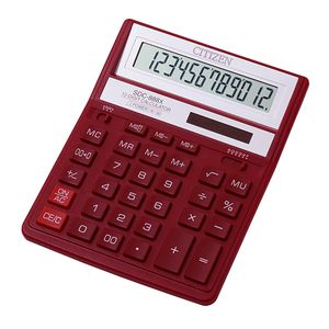 Calcolatrice Citizen SDC-888 XRD, 12 cifre, rossa
