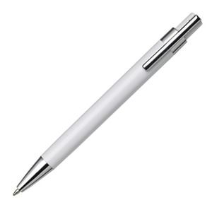 Ручка пластикова, білий металік