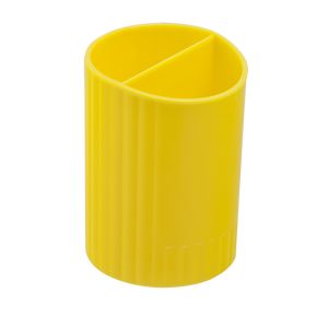 SFERIK writing utensil cup, round, 2 compartments, yellow
