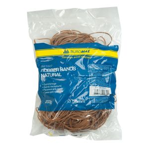 Rubber bands for money 200g, NATURAL, assorted