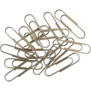 Nickel-plated paper clips 28mm, 100 pcs., round