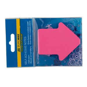 Block of paper for notes NEON "Arrow", 50 sheets, assorted
