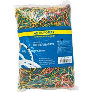 Rubber bands for money 200g, JOBMAX, assorted