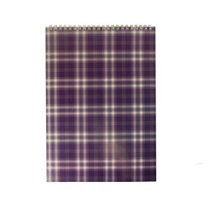 Notepad with spring on top SHOTLANDKA, A4, 48 sheets, checkered, purple