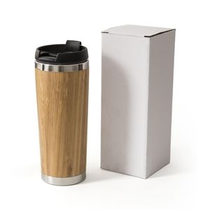 Thermal cup MOMENTUM 420 ml, bamboo