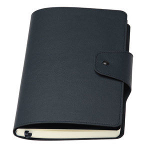 Notebook, black 'Sirio' A5 (Ivory Line)