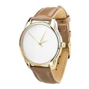 Uhr „Minimalism“ (graubraun, goldenes Armband) + zusätzliches Armband (4600273)