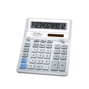 Calculator Citizen SDC-888 ХWH, 12 digits, white-gray