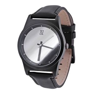 Mirror watch on leather strap + extra. strap + gift box (4100341)