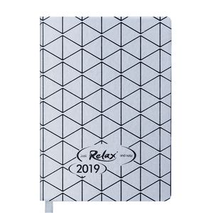 Agenda datata 2019 RELAX, A6, 336 pagine, argento