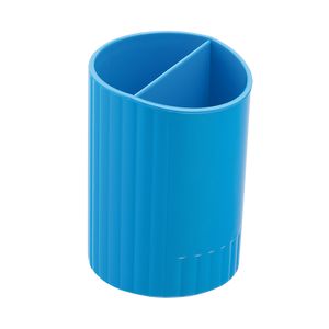 SFERIK Vaso para utensilios de escritura, redondo, 2 compartimentos, azul