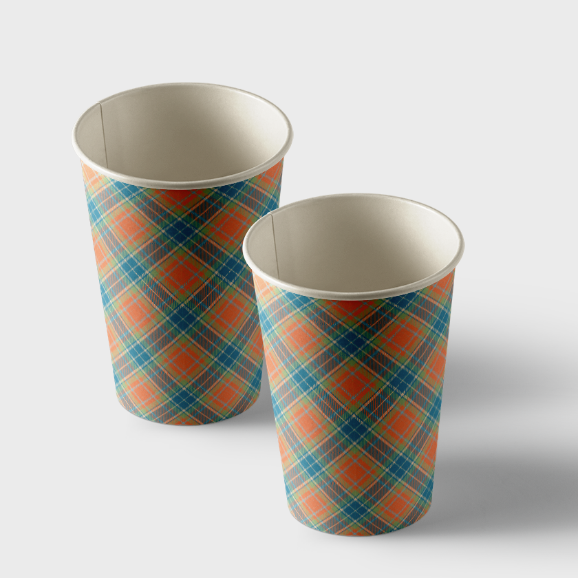 Paper cups with prints of men's patterns, pack of 50 pcs, volume 175 ml (WL 03.21-14-9-5)