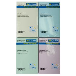 Note pad 76 x 127mm, 100 sheets, assorted