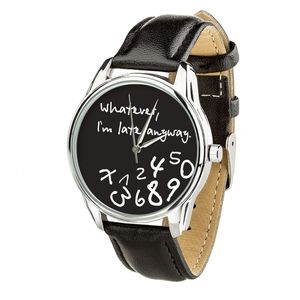 Montre "Late black" (bracelet noir profond, argent) + bracelet supplémentaire (4605953)