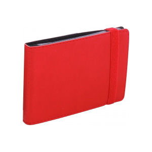 Business card holder for 20 business cards, Vivella, red