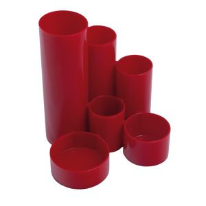 Plastic stationery stand, red