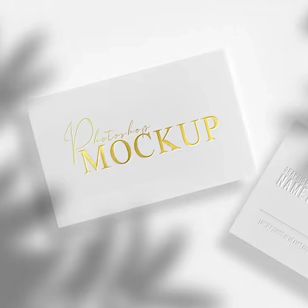 Gold embossed business card