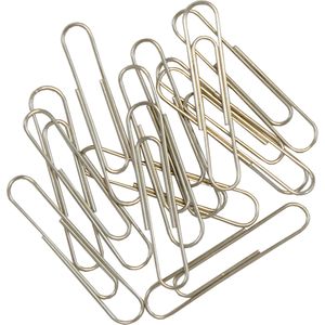 Nickel-plated paper clips 50mm, 100 pcs.,
