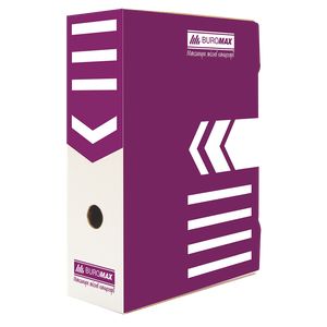 Box for archiving documents 100 mm, BUROMAX, purple