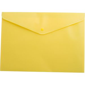 Папка-конверт А4 на кнопке, желтый