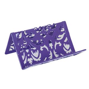Business card stand “BAROCCO” BUROMAX, metal, purple