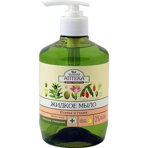 Savon liquide "Green Pharmacy", 460 ml, Olive et goji