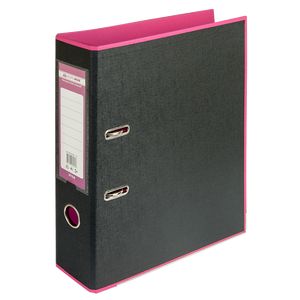 Registratore BUROMAX, A4, 70 mm, PP, rosa/nero