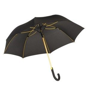 Cane umbrella CANCAN, black and yellow