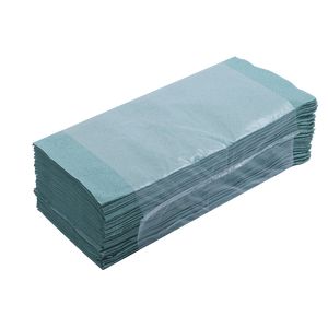 Waste paper towels V-shaped, 160 pcs, green