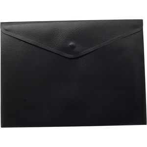 A4 envelope folder with a button, black