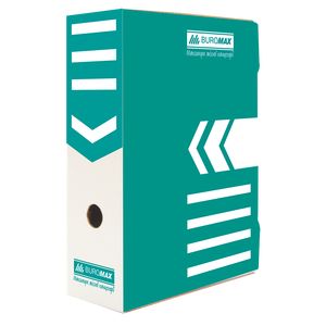 Boîte pour archivage de documents 100 mm, BUROMAX, turquoise