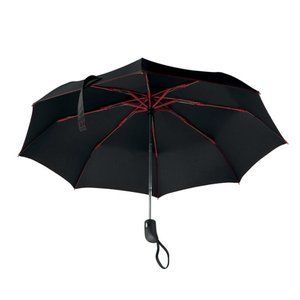Umbrella SKYE FOLDABLE, Ø95X48.5 cm, black-red