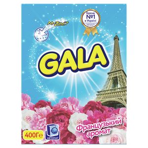 Detergente en polvo GALA, 400g, 3 en 1, sabor francés