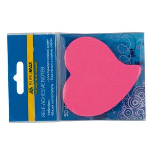 Note pad NEON "Heart", 50 sheets, assorted
