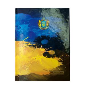 Notatnik UKRAINA, A-5, 96 kartek, w kratkę, TV. okładka kartonowa w kolorze ciemnoniebieskim
