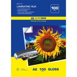 Glossy lamination film 100 microns, A6 (111x154mm), 100 pcs.