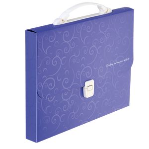 Plastic briefcase A4/35mm, BAROCCO, purple