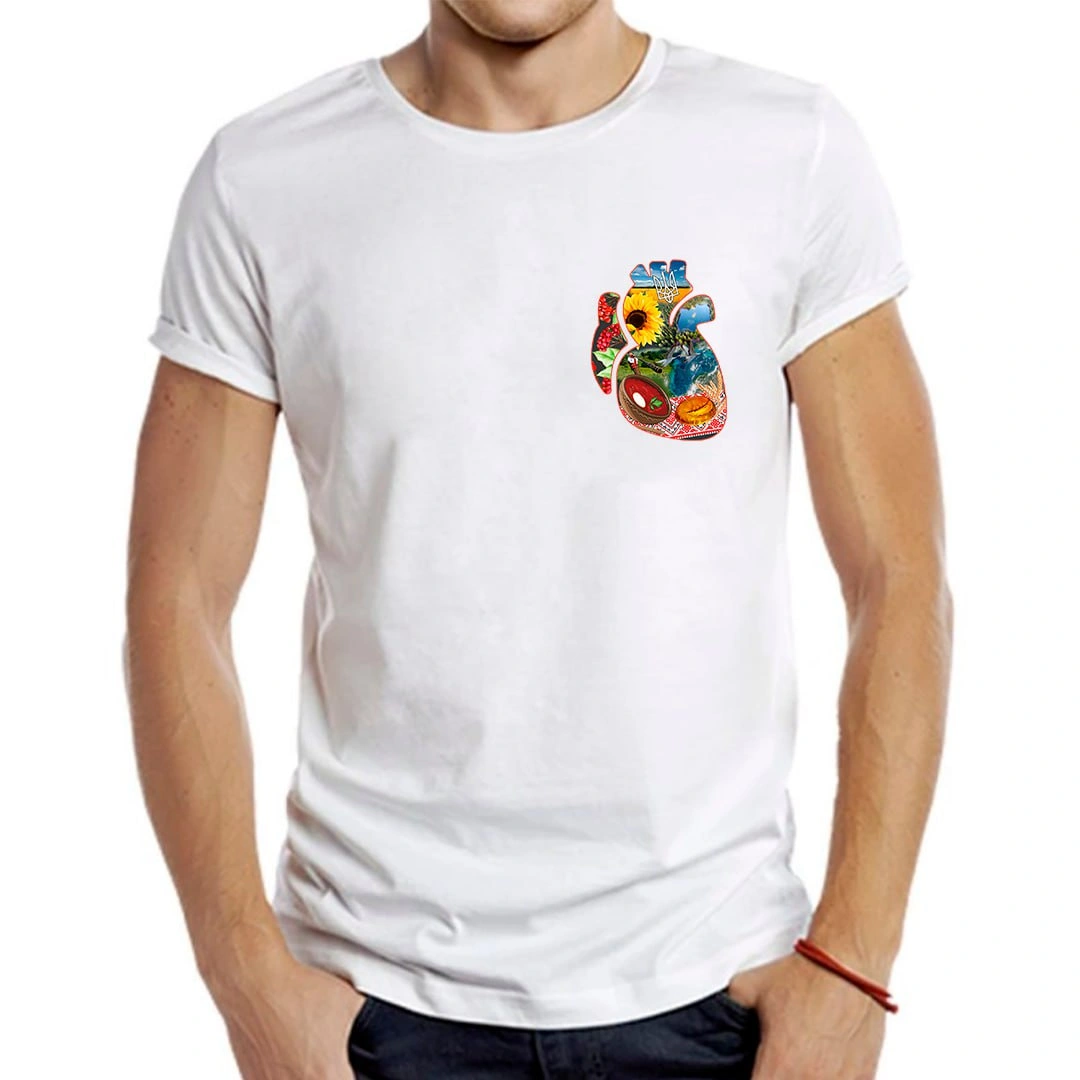 T-Shirt: Herz mit Ukraine
