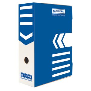 Boîte pour archivage de documents 100 mm, BUROMAX, bleue