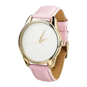 Uhr „Minimalism“ (puderrosa Armband, Gold) + zusätzliches Armband (4600278)