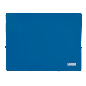 Plastic folder A4 with elastic bands, JOBMAX, blue