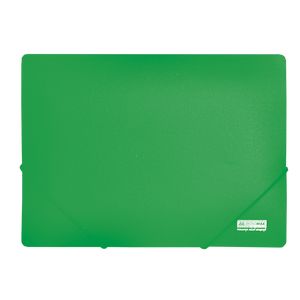 Carpeta de plástico A4 con gomas elásticas, JOBMAX, verde