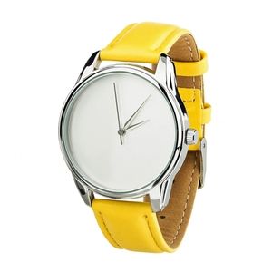 Zegarek „Minimalizm” (cytrynowożółty, srebrny pasek) + dodatkowy pasek (4600168)