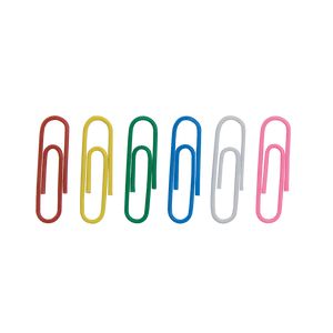 Colored paper clips 28mm, 100 pcs., round