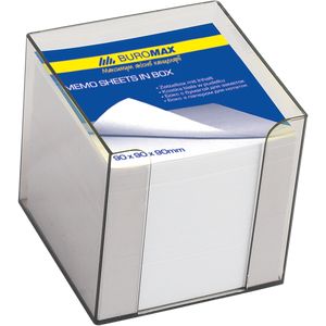 Box with white paper 90x90x90mm 1000l, smoky
