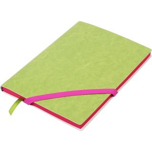 Business notebook LOLLIPOP A5, 96 sheets, clean, artificial leather cover, light green