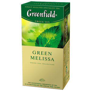 Tè verde GREEN MELISSA 1,5gx25pz., "Greenfield", confezione