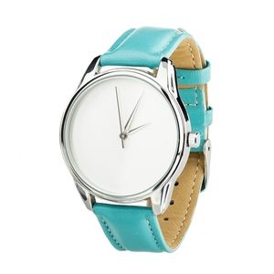 Uhr „Minimalism“ (Armband himmelblau, silber) + Zusatzarmband (4600166)